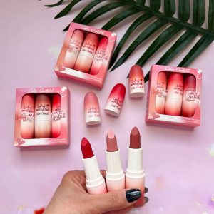 Pack of 3 Color Casting Matte Lipsticks | Vibrant Colors | Smooth Matte Finish | Long-Lasting Beauty