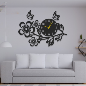 3d wooden Flower wall clock  Wall decor for home Wall Decoration attractive Wooden Wall Art